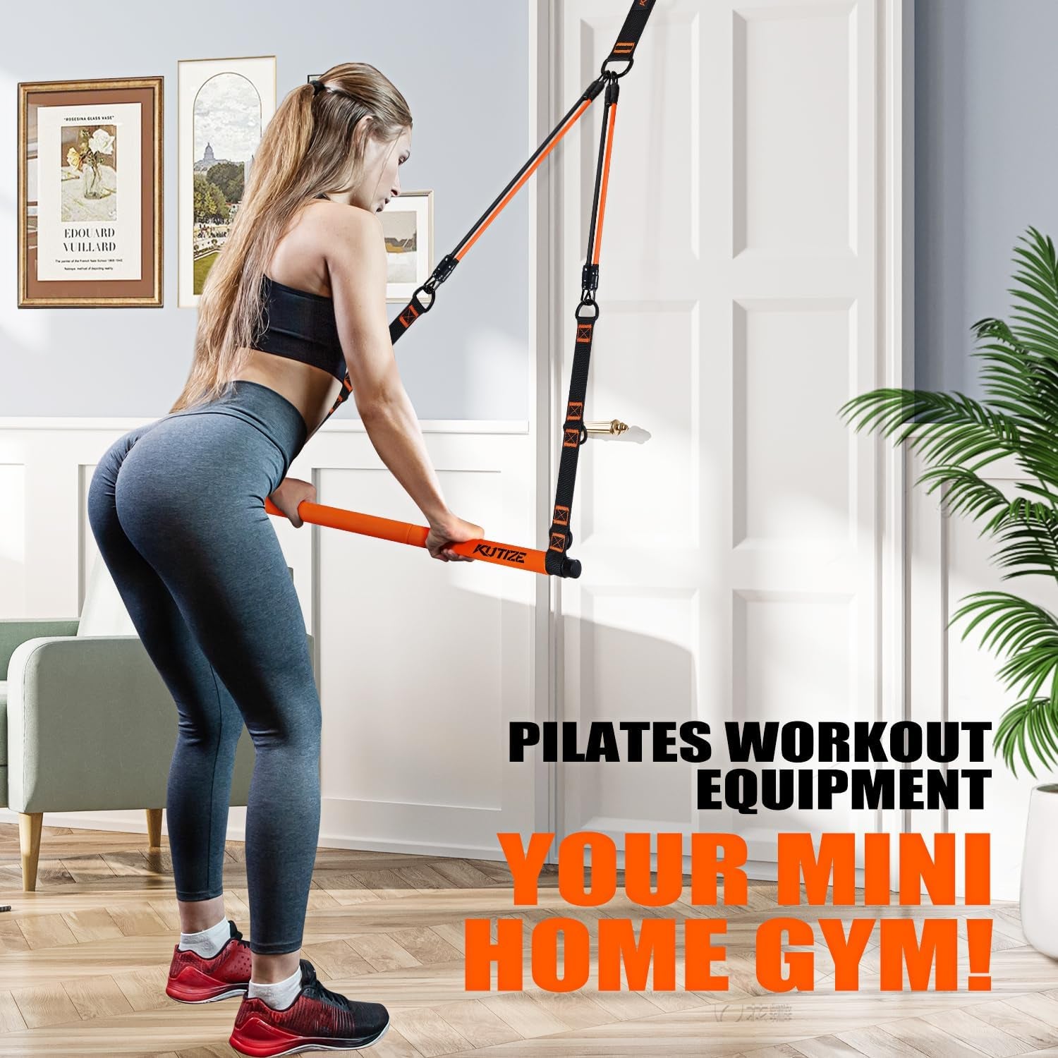 Ultimate Pilates Bar Kit with Resistance Bands - Perfect for Full-Body Workouts at Home or On-the-Go!